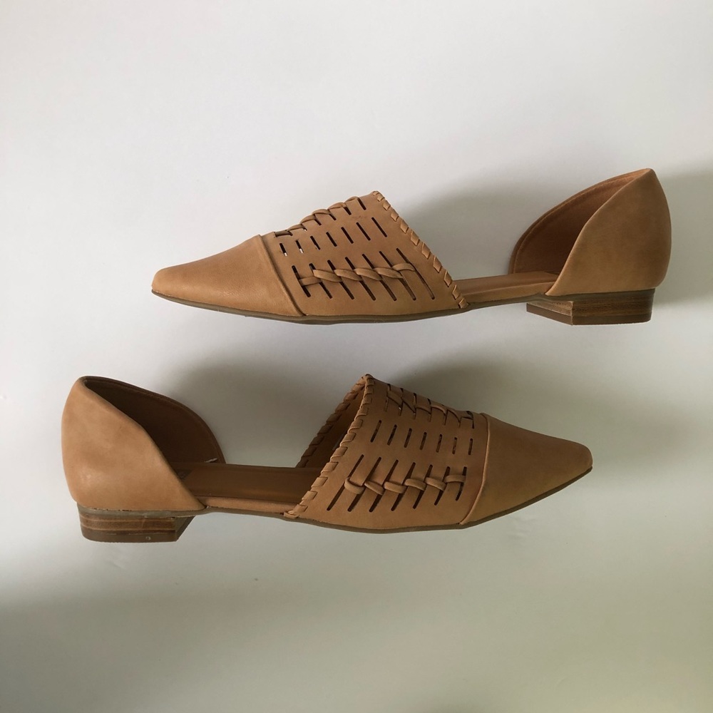 NWOB DOLCE VITA d’Orsay Woven Flats Tan Size 10